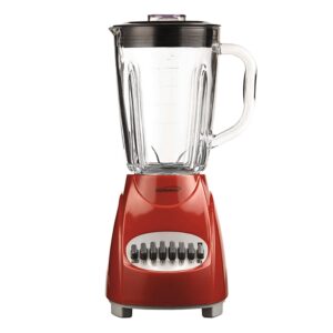 Brentwood 12 Speed Blender Glass Jar -Red