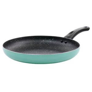 Oster Luneta 11.5 Inch Aluminum Nonstick Frying Pan in Teal