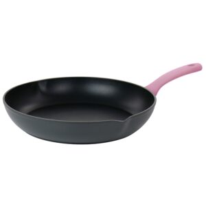 Oster Rigby 9.5 Inch Aluminum Nonstick Frying Pan in Pink with Pouring Spouts