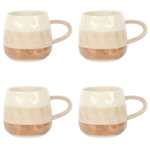 Cravings By Chrissy Teigen 4 Piece 18 Ounce Stoneware Cup Set in Dove Gray