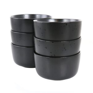 Studio 3B Mio 6 Piece 5.5 Inch Round Stoneware Bowl Set in Pepper