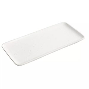 Our Table Landon 13 Inch Rectangle Stoneware Serving Tray in Sea Salt