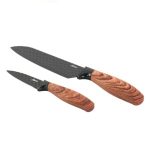 Oster Gunderson 2 Piece Black Stainless Steel Cutlery Set