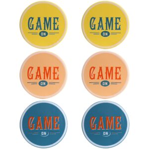 Wanda June Home Game On 6 Piece Stoneware Coaster Set in Assorted Colors