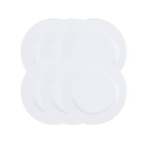 Our Table Simply White Porcelain 8 Inch Caterer Salad Plates Set of 6