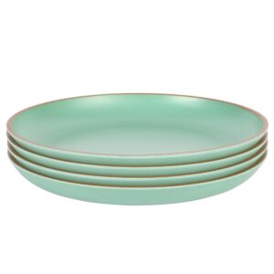 Gibson Home Rockabye 4 Piece 10.7 Inch Melamine Dinner Plate Set In Green