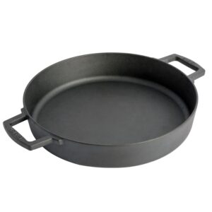 Babish 13 Inch Cast Iron Everyday Pan with Handles in Black