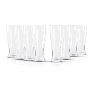 Gibson Home Callum 8 Piece 15.6 Ounce Tall Pub Glass Set in Clear