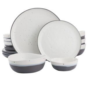 Gibson Elite Rhinebeck 16 Piece Round Stoneware Dinnerware Set in Blue