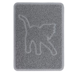Gibson Everyday Pet Elements 18.5 x 13.78 Inch Cat Silhouette Placemat in Grey