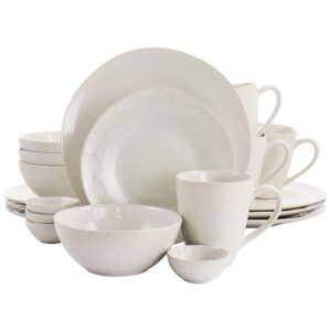 Cravings by Chrissy Teigen 20 Piece Stoneware Dinnerware Set in Cream