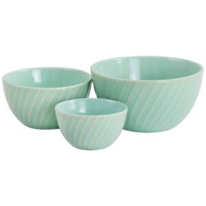 Martha Stewart Everyday 3 Piece Stoneware Mini Bowl Set in Mint