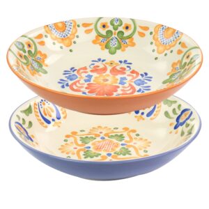 Laurie Gates Tierra 2 Piece Round Stoneware Dinner Bowl Set in Assorted Designs