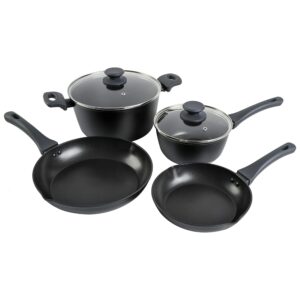 Gibson Elite Soho Lounge 6 Piece Nonstick Aluminum Cookware Set in Matte Black