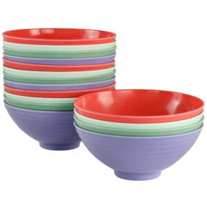 Gibson Home Zelly Melamine 7 in 16 Piece Bowl Set in Assorted Colors