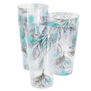 Gibson Home Tropical Sway Vineyard 6 Piece 19 Ounce Tumbler Set in Clear