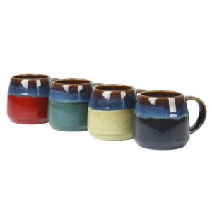 Gibson Home 4 Piece 14 Ounce Assorted Belly Shaped Mugs