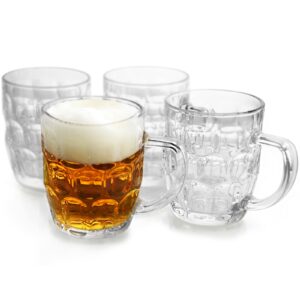 General Store 4 Piece 18 oz. Glass Beer Mug Set