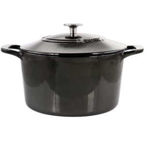 Martha Stewart Gatwick 7 Quart Enameled Cast Iron Dutch Oven with Lid in Gunmetal Gray