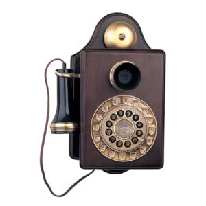 Paramount Antique Wall Reproduction Novelty Phone in Brown