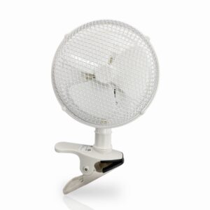 Optimus 7 in. Personal Clip-on Fan in White