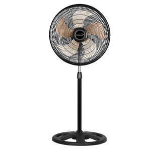 Brentwood 18 Inch Three Speed Industrial Pedestal Fan in Black