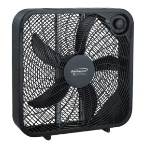 Brentwood 20 Inch Box Fan in Black