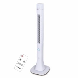 Optimus 48 Inch Pedestal Tower Fan with Remote Control, Bluetooth and LED