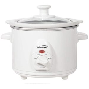 Brentwood 1.5 QT Slow Cooker in White