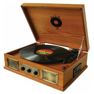 Back To The 50's 3-Speed Wooden Turntable