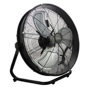 Refurbished Vie Air 20 Inch 3 Speed Motor Metal Floor Drum Fan in Black